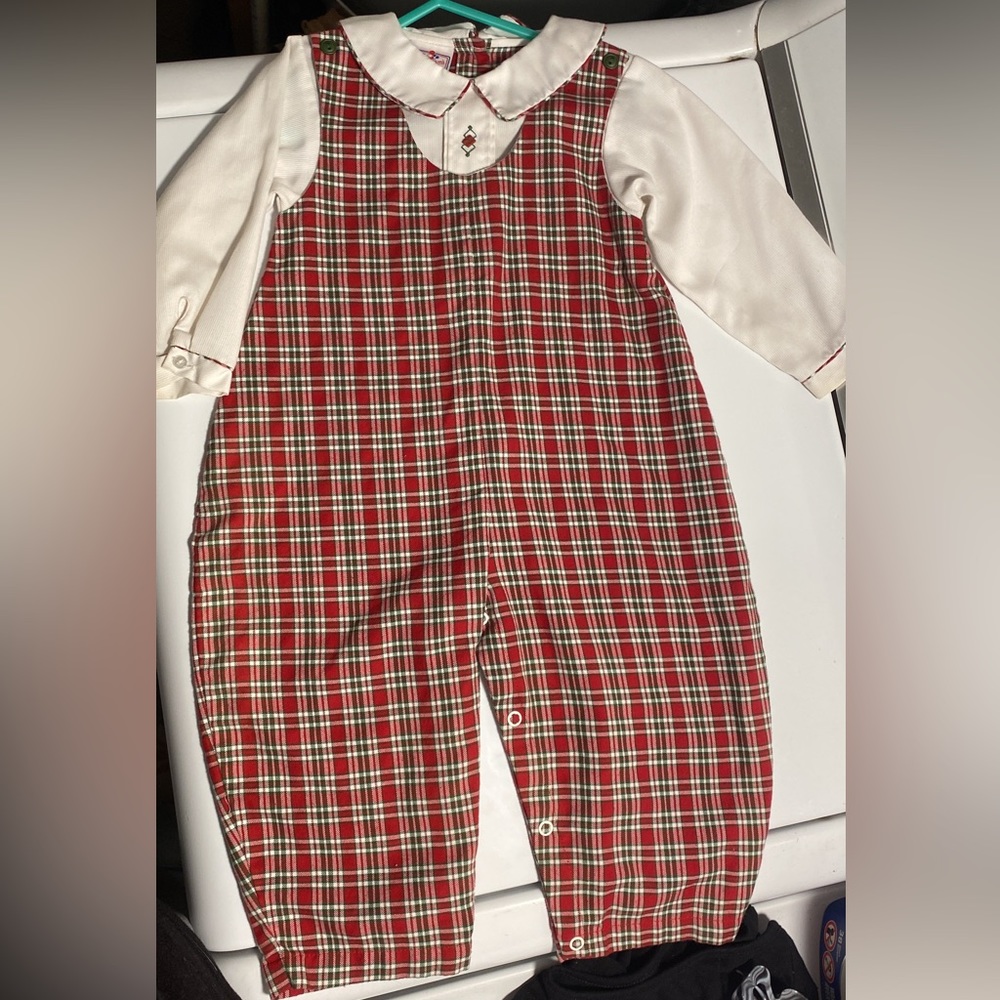 Vintage toddler Jon Jon Christmas outfit